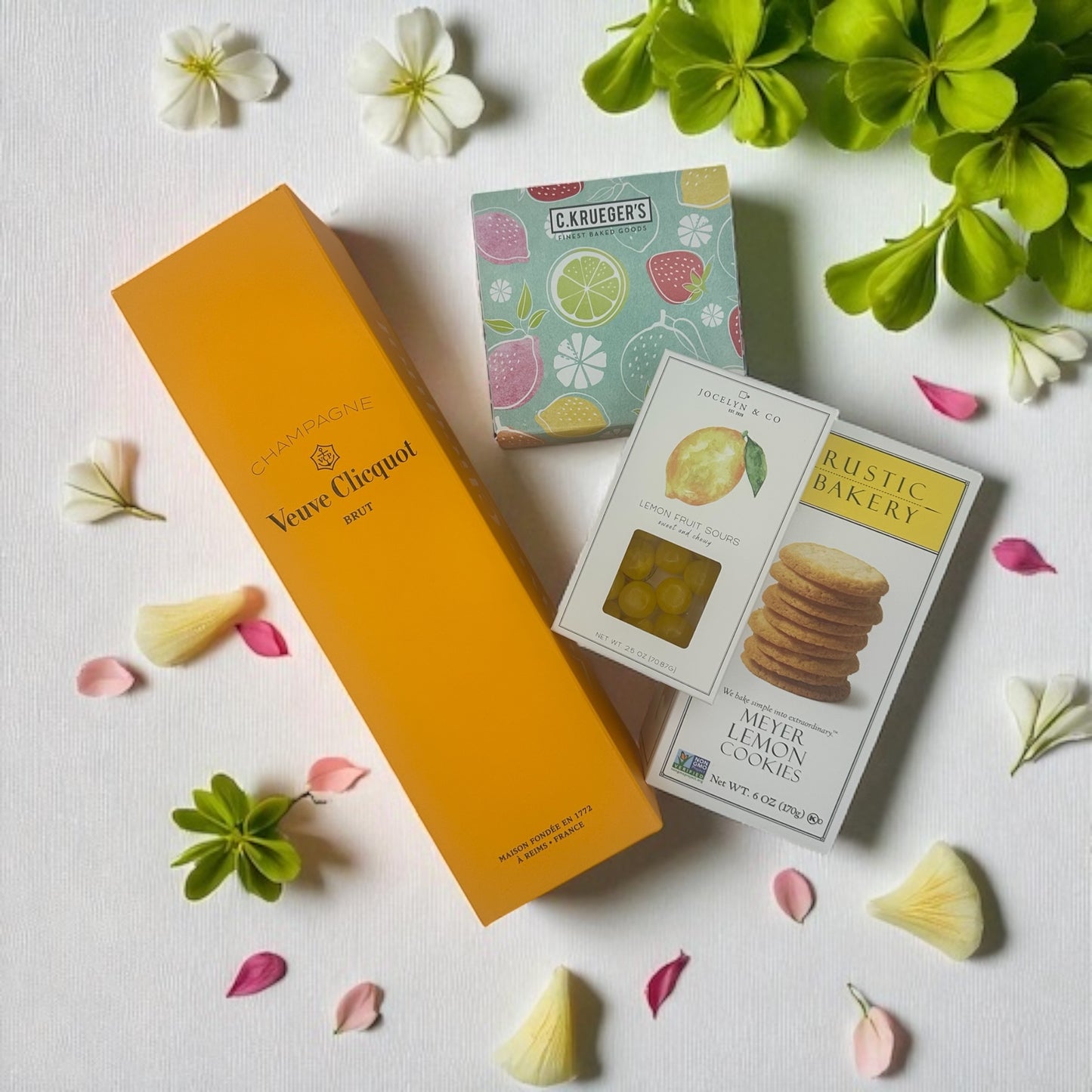 Veuve Clicquot Champagne w/Lemon Candy & Cookies