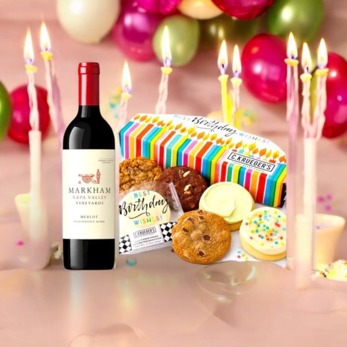 Markham Merlot w/Happy Birthday Cookies