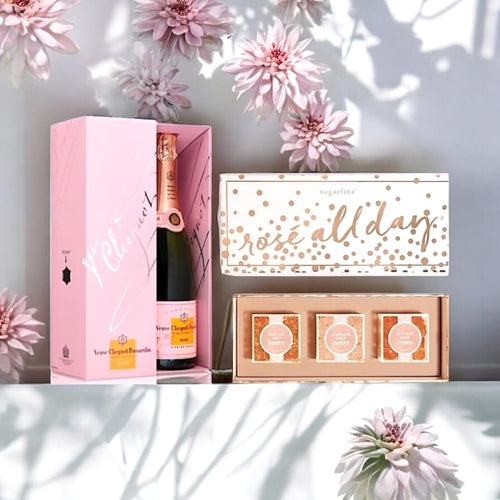 Rose All Day Sugarfina 3pc Candy Box w/Veuve Clicquot Rose