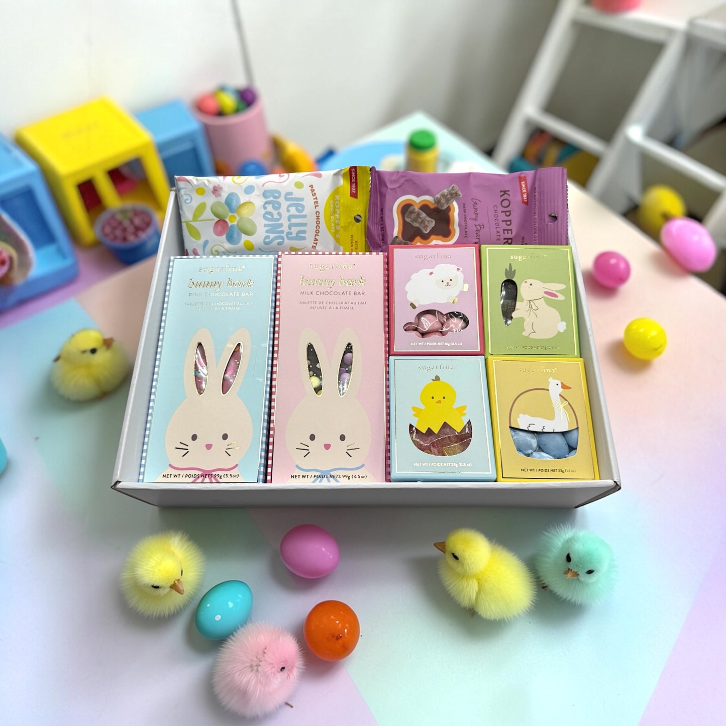 Easter candies & chocolates in gift box