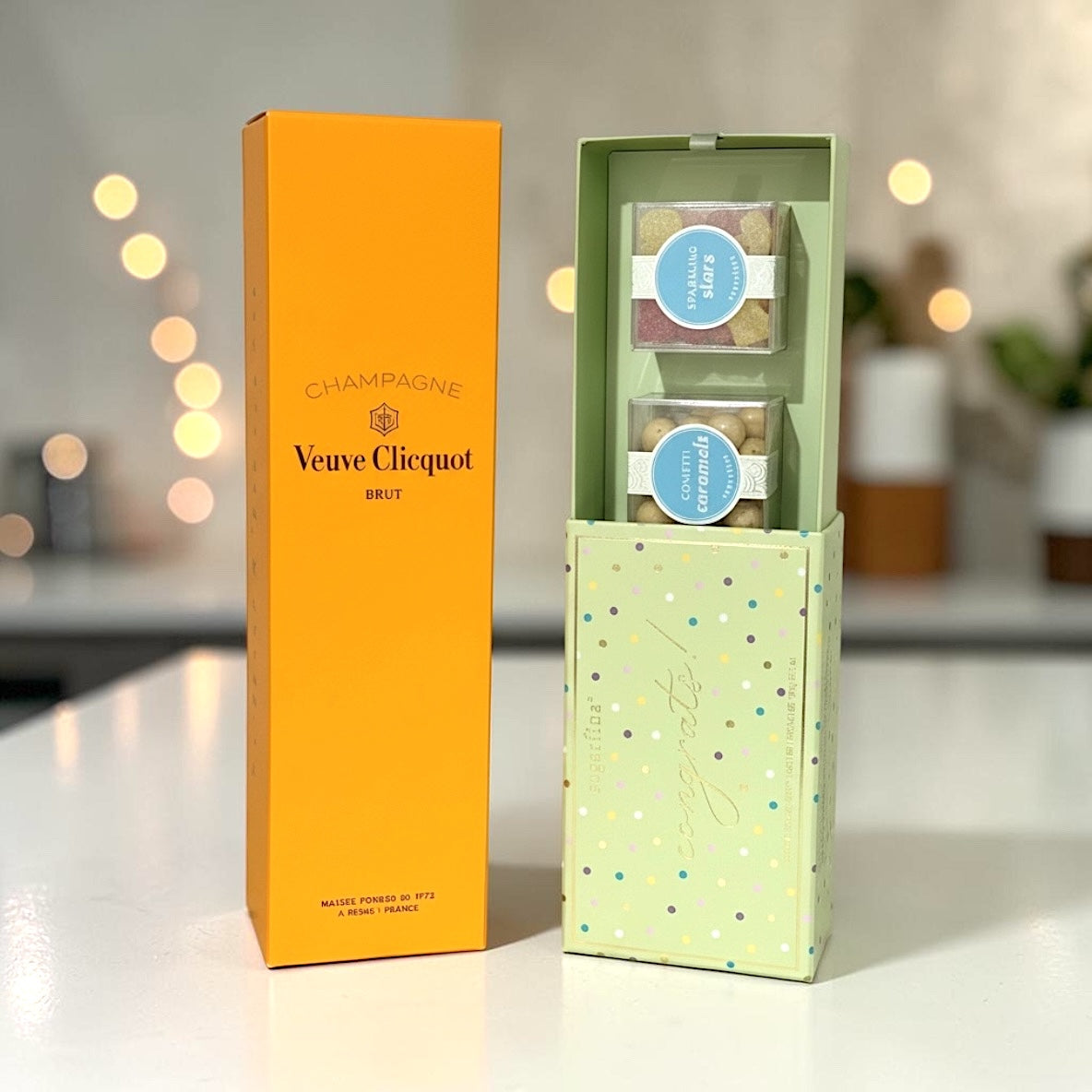 Veuve Clicquot Champagne Gift with Congratulations Truffles - Same