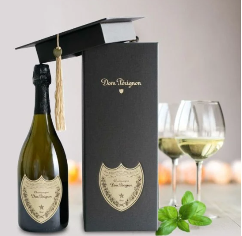 Dom Perignon Graduation Cap w/Flutes