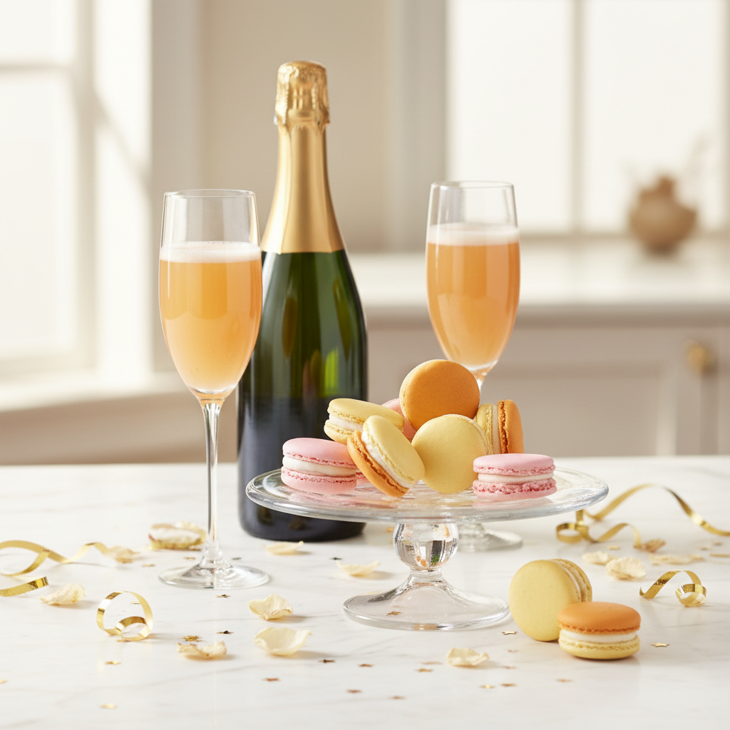 Champagne Macarons & Champagne