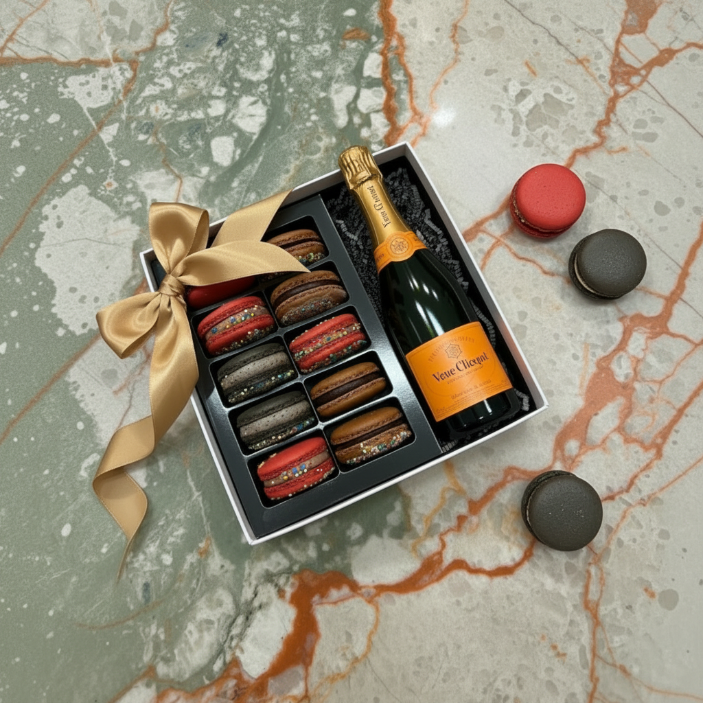 Dot Macarons w/Champagne