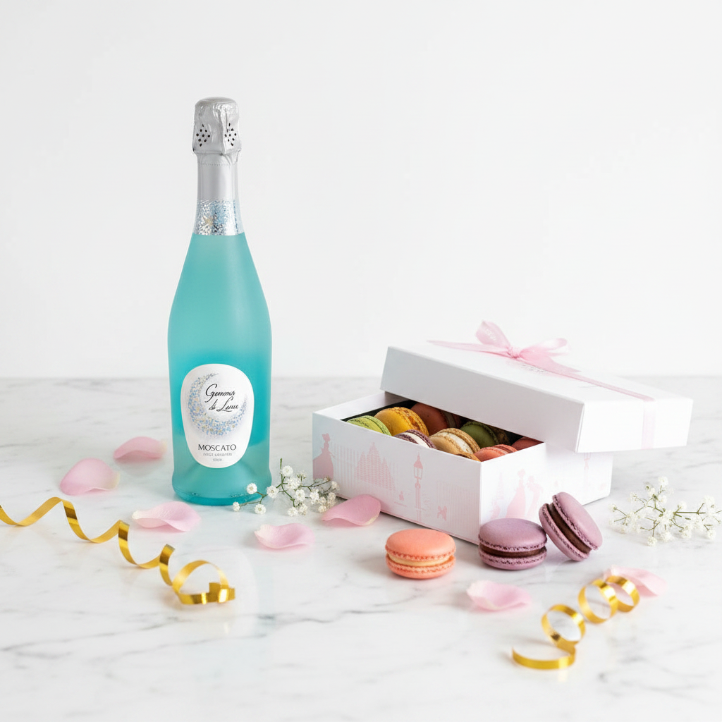 Gemma di Luna Moscato w/Pastel Macarons