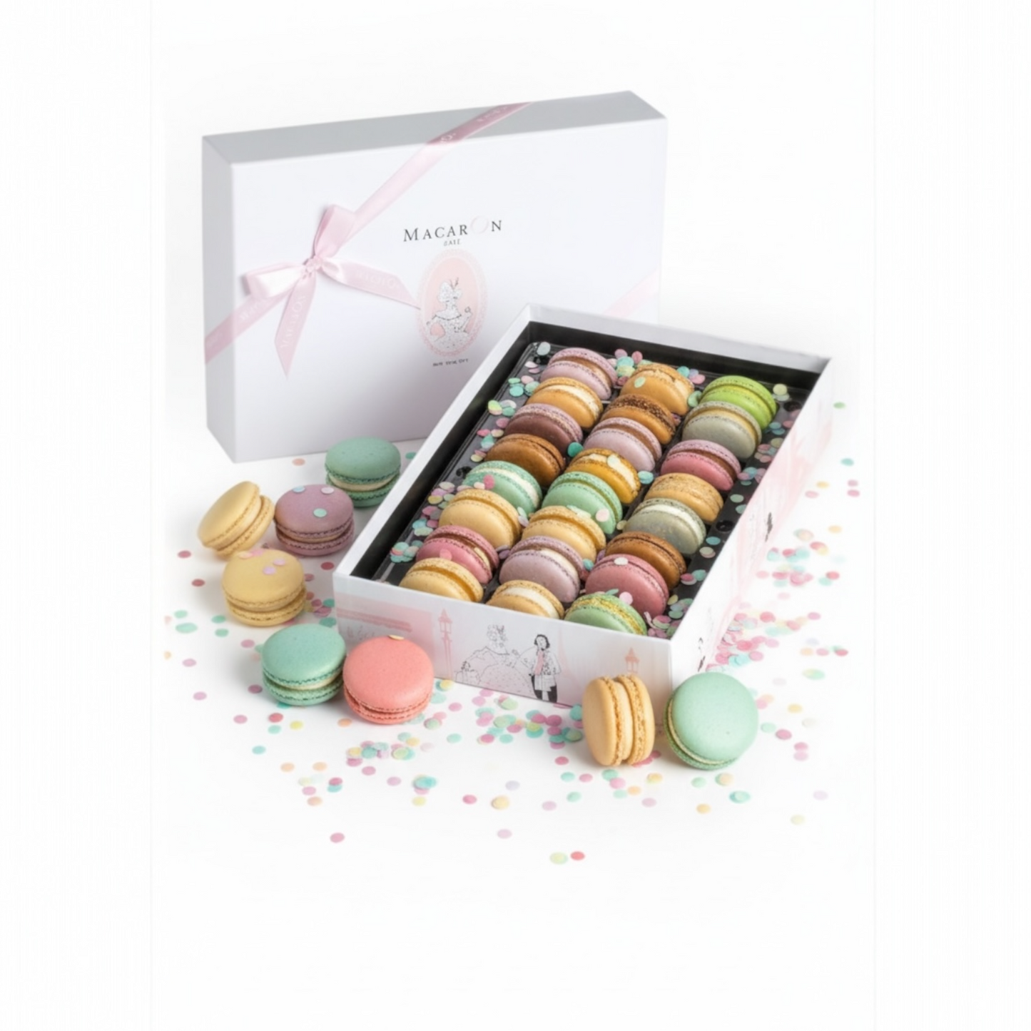 24pc pastel macarons