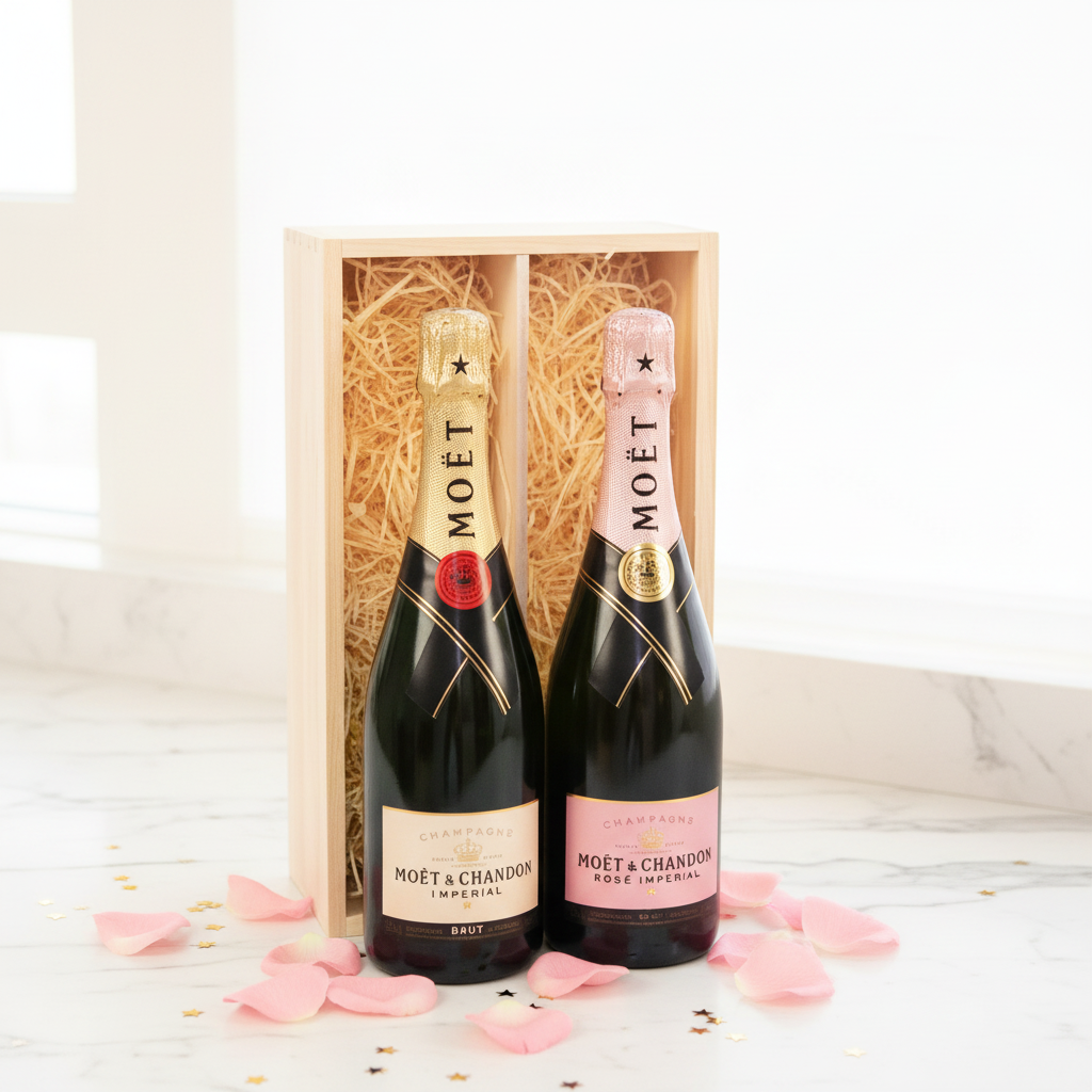 Moet Chandon Brut & Rose Gift Crate