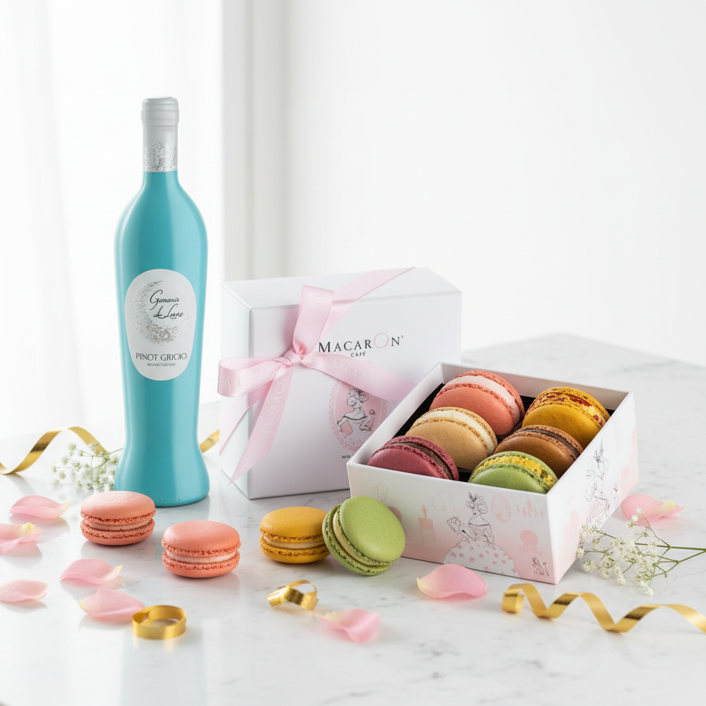 Pinot Grigio w/Signature Macarons