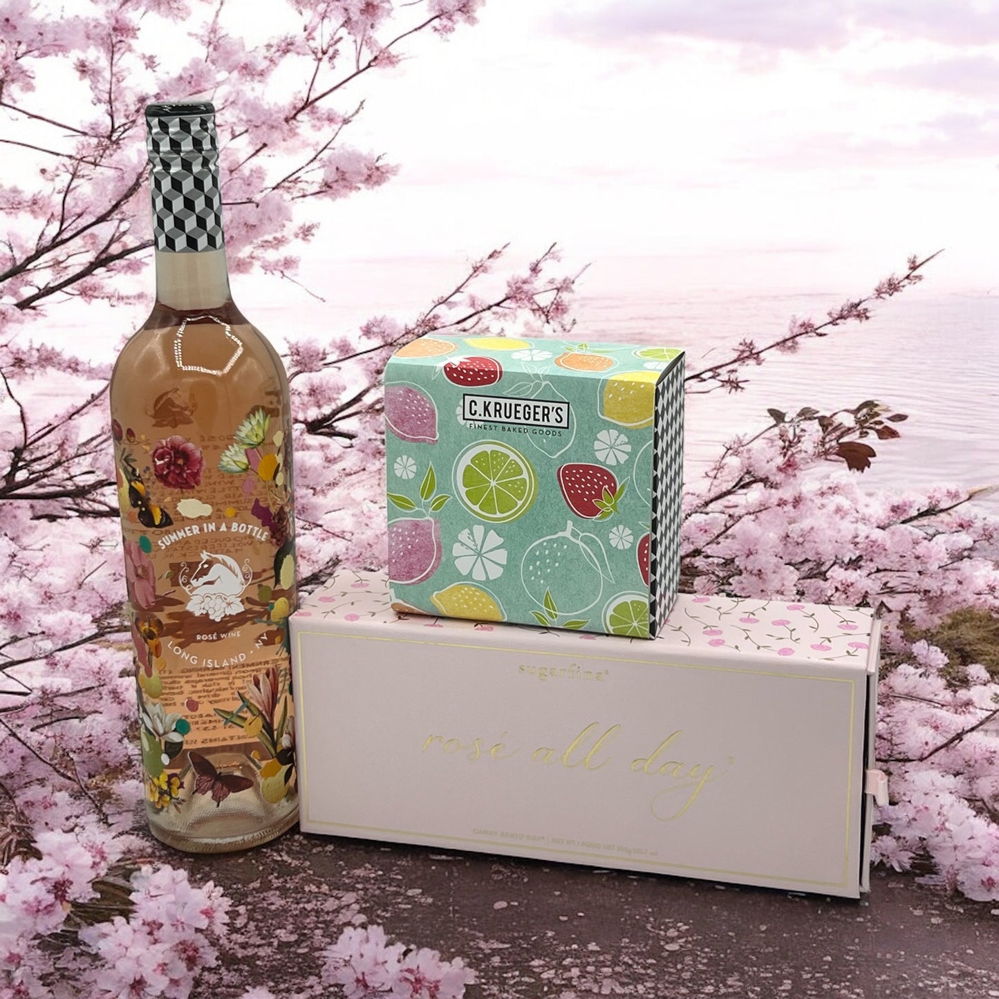 Summer in A Bottle w/Rose All Day Candies & Cookies