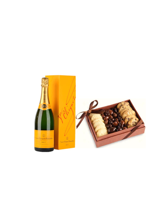 Veuve Clicquot w/Cookies & Chocolate Tray