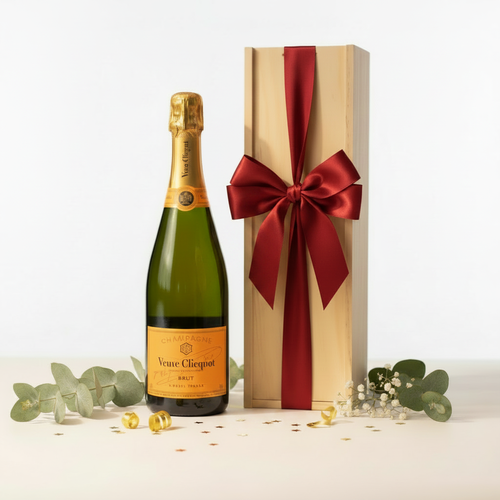 Veuve Clicquot Brut Wood Case