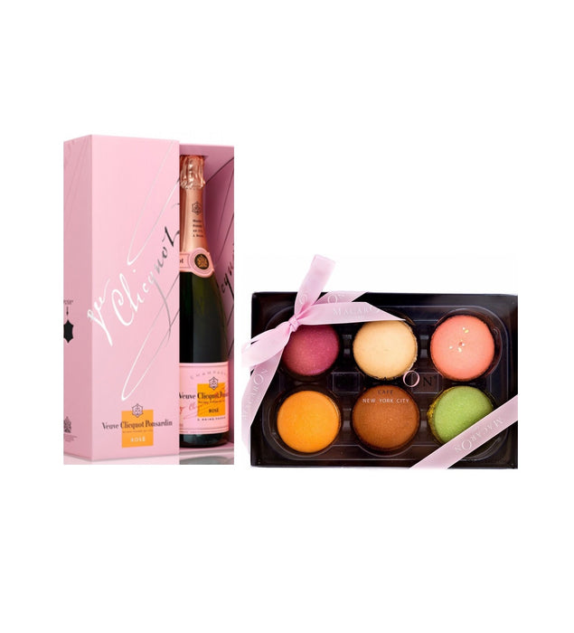 Veuve Clicquot Rosé  w/6pc Pastel Macarons