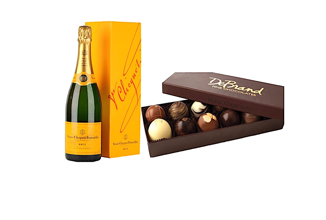 DeBrand Truffle Collection 12pc W/Veuve Clicquot Champagne