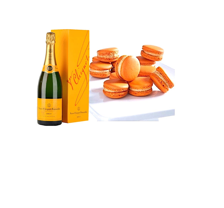 Pumpkin Cinnamon Macarons 12pc w/Veuve Clicquot