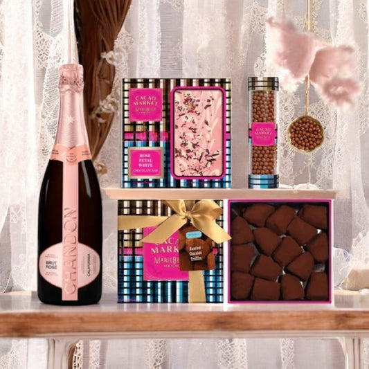 Cacao Market & Chandon Rose Gift Box