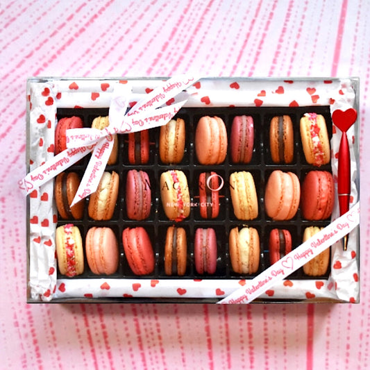 Valentine's Day Macarons 24pc Gift Box