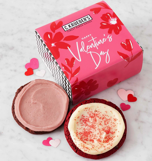 Floral Hearts Duo Iced Cookies