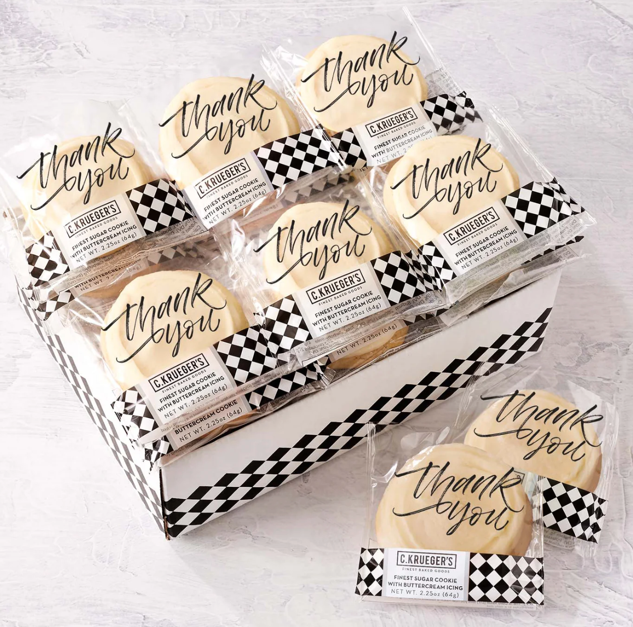 Box of thank you cookies.