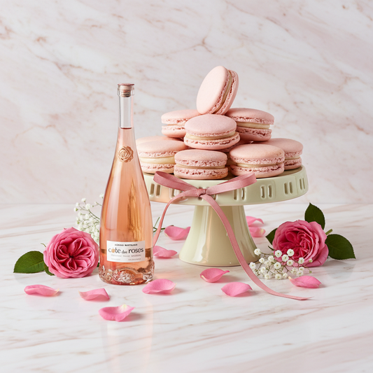 Champagne Macarons w/Rose Wine