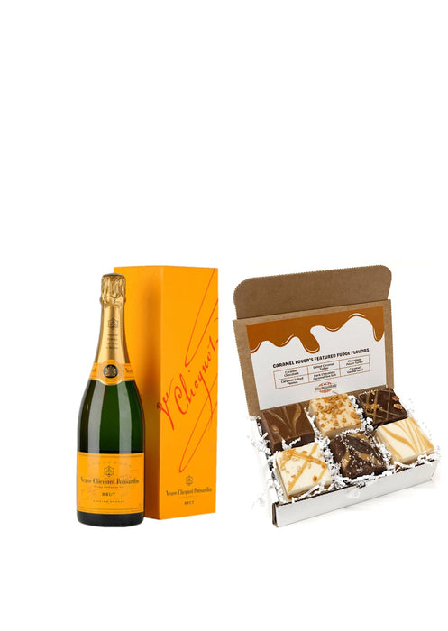 Veuve Clicquot Brut w/Caramel Fudge Gift Set