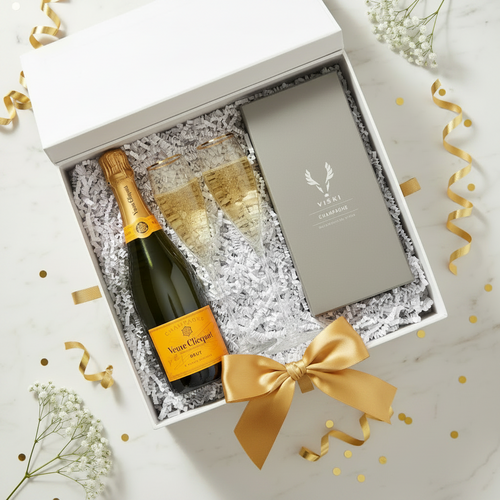 Veuve Clicquot w/Champagne Flutes