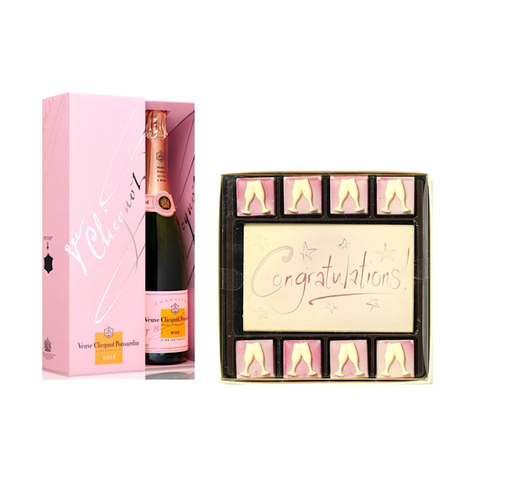 Veuve Rose w/Chocolate Congratulations Bar