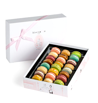 Large Box of Pastel Macarons