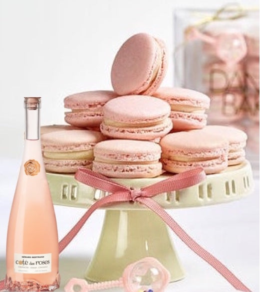 Champagne Macarons w/Rose Wine
